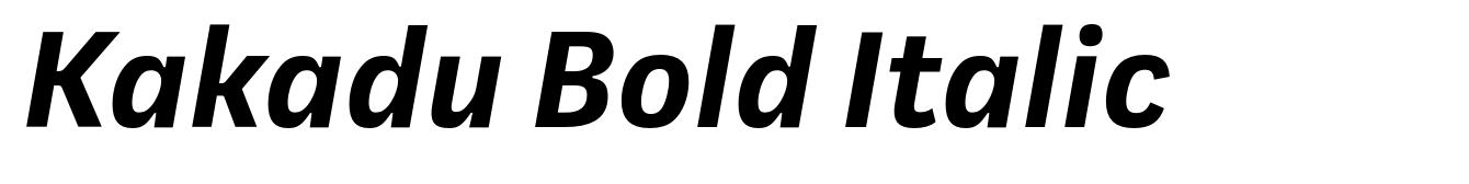 Kakadu Bold Italic